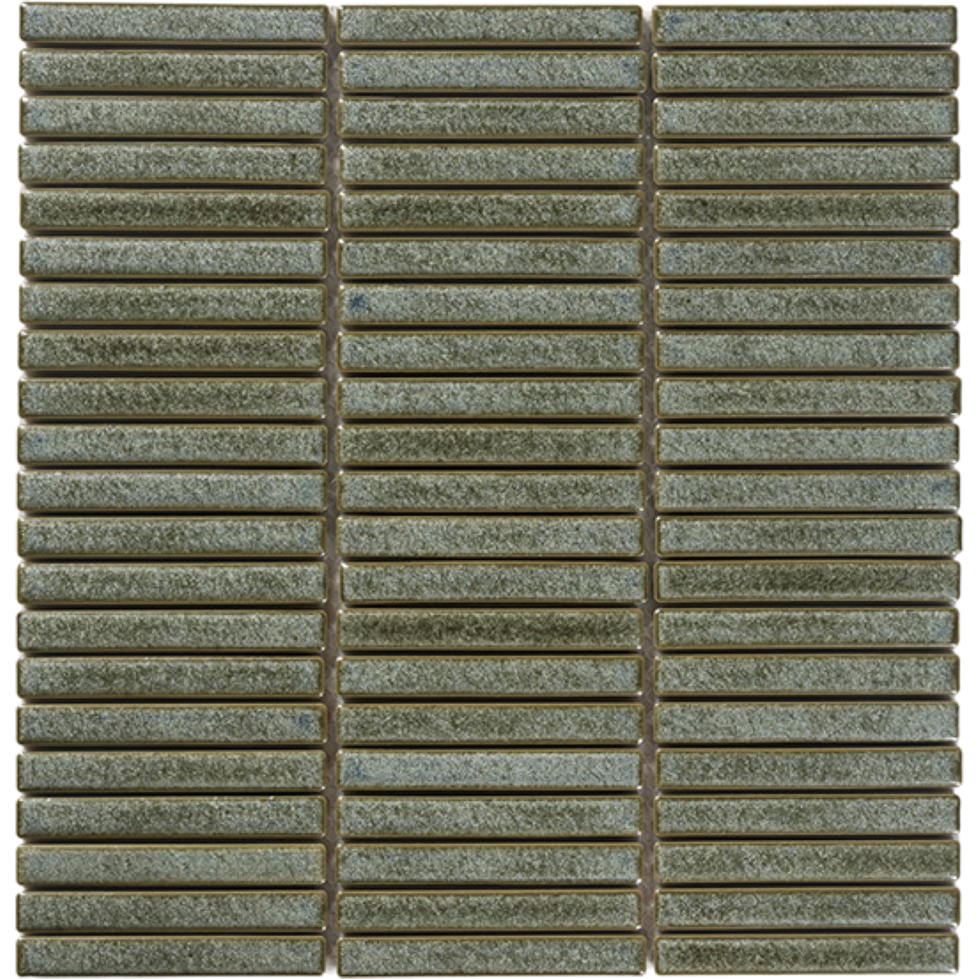 Hakea Kelp Finger Mosaic Glazed 12x92, tiles laid together