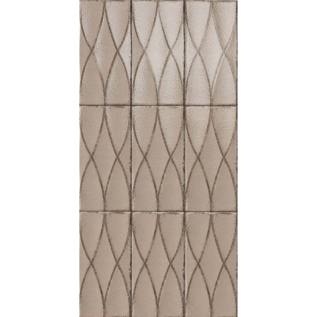 Taggerty Tanbark Braid Glazed 125x250, tiles laid together