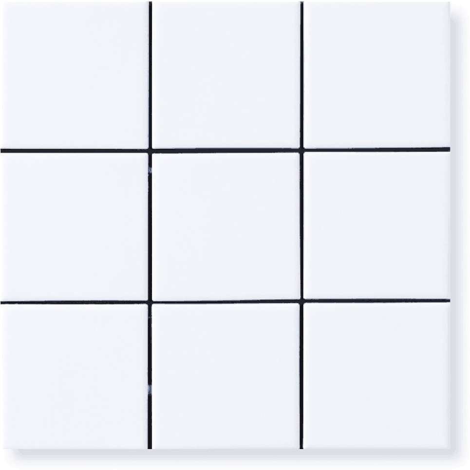 Waratah Whitecap Mosaic Matt 97x97, tiles laid together