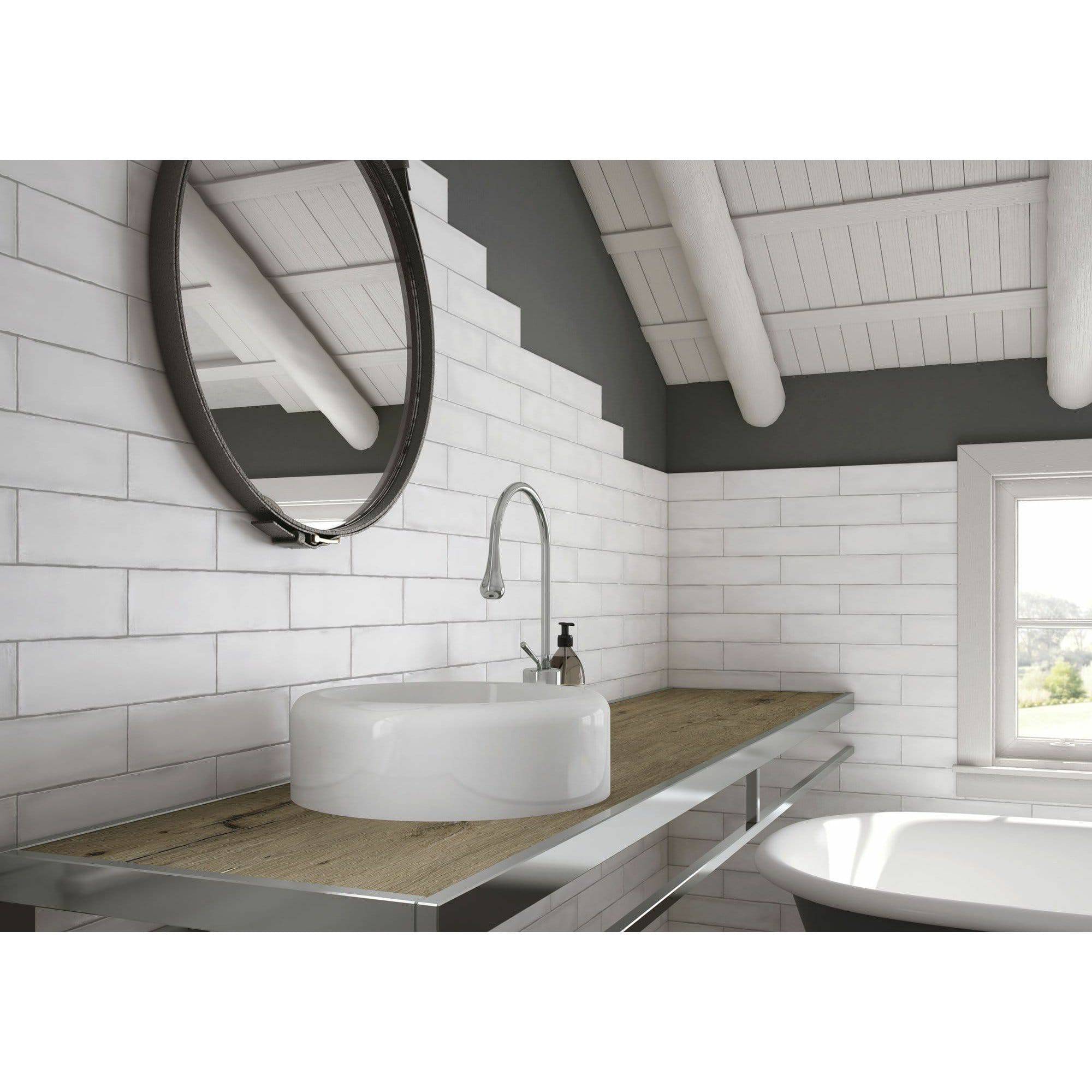 COLONIAL WHITE MATT 7.5x30 - Mini Me Tiles