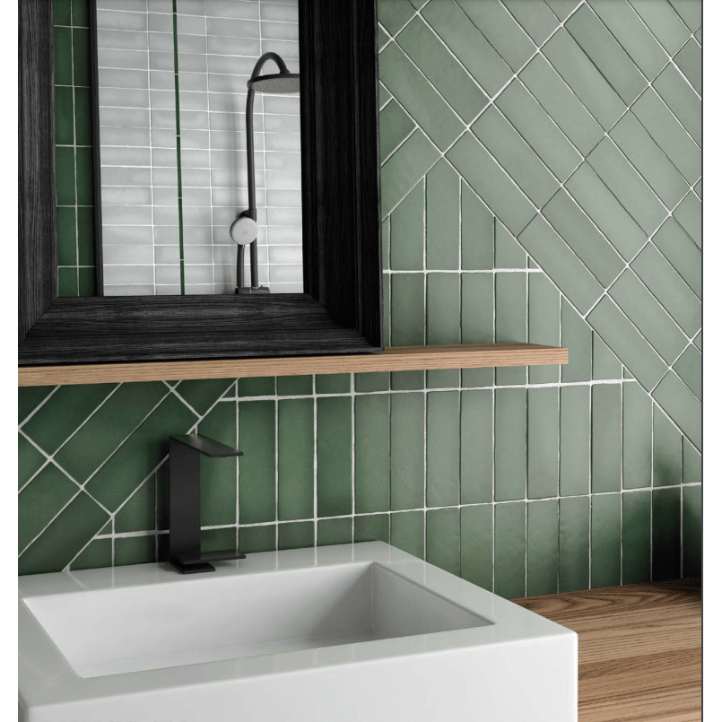 LAVA ARBA GREEN MATT 6.5x20 - Mini Me Tiles