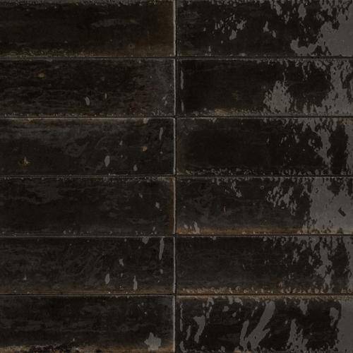 LUNA BLACK GLOSS 6x24 - Mini Me Tiles