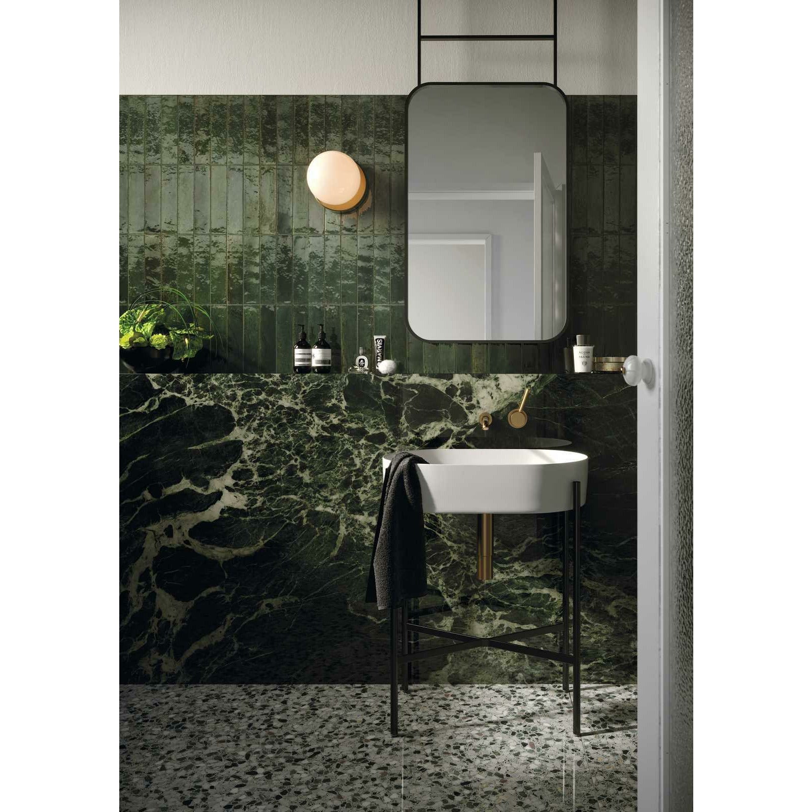 LUNA GREEN GLOSS 6x24 - Mini Me Tiles