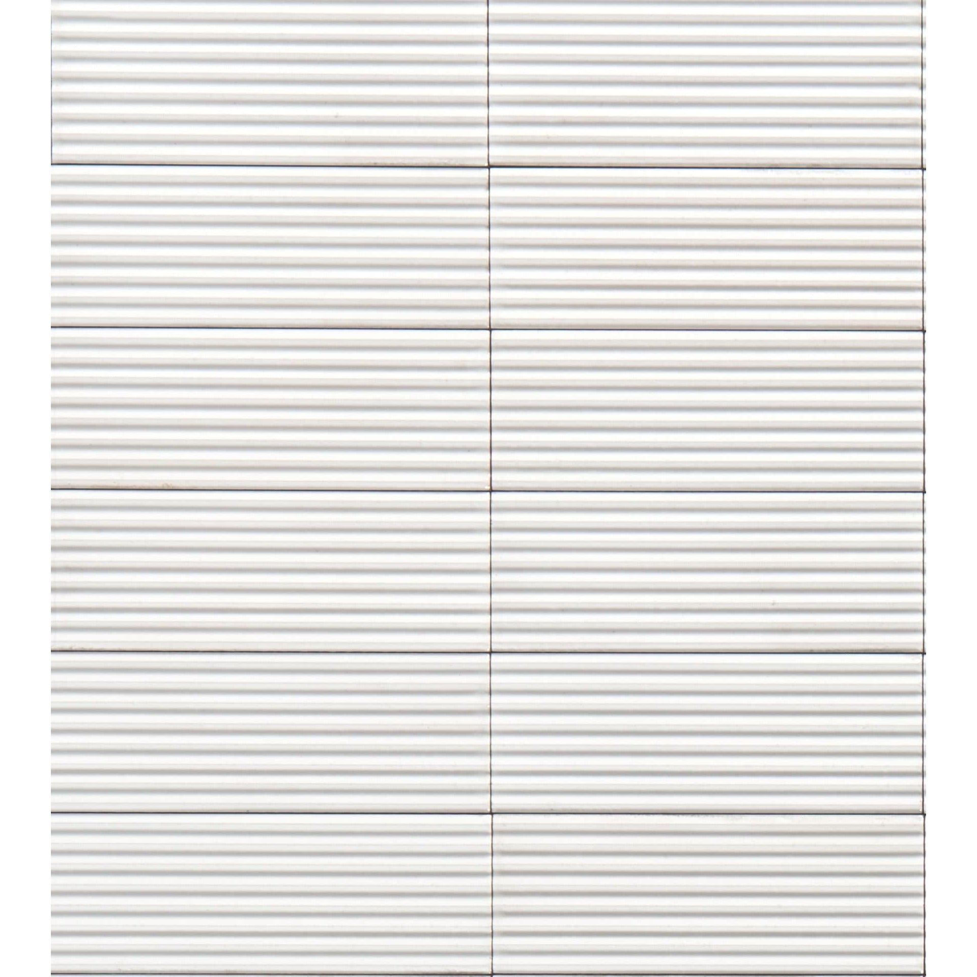 RISOTTO BIANCO PLEAT GLOSS 7.5x20 - Mini Me Tiles