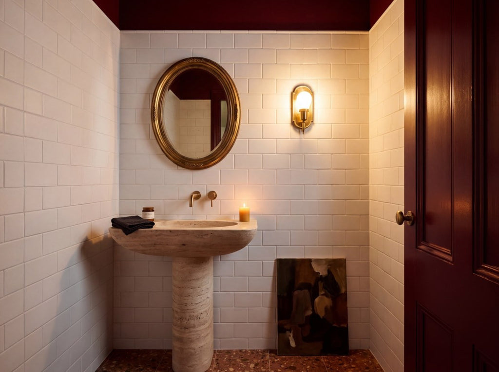 Bega White Cushion Edge Matt 100x200 tiles in a powder
