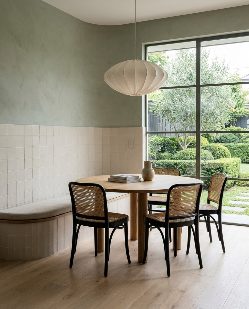 Confetto Bone Matt 100x100 tiles in a room