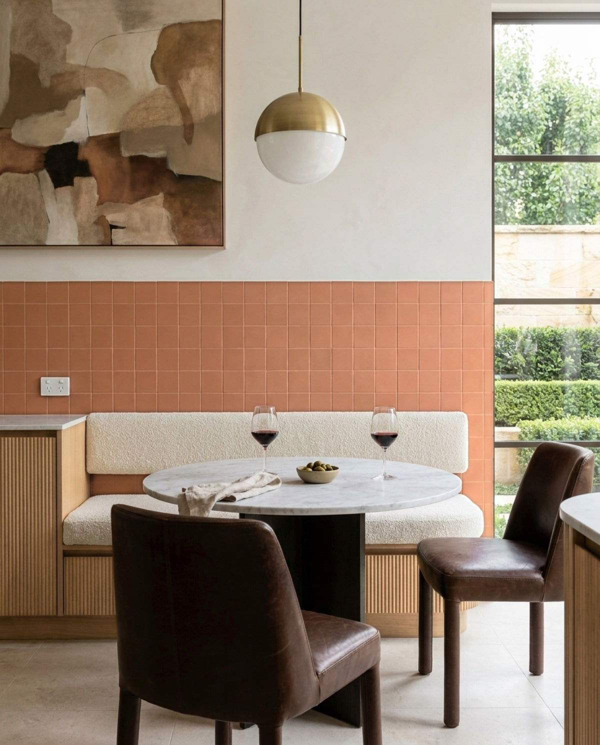 Confetto Mattone Matt 100x100 tiles in a room