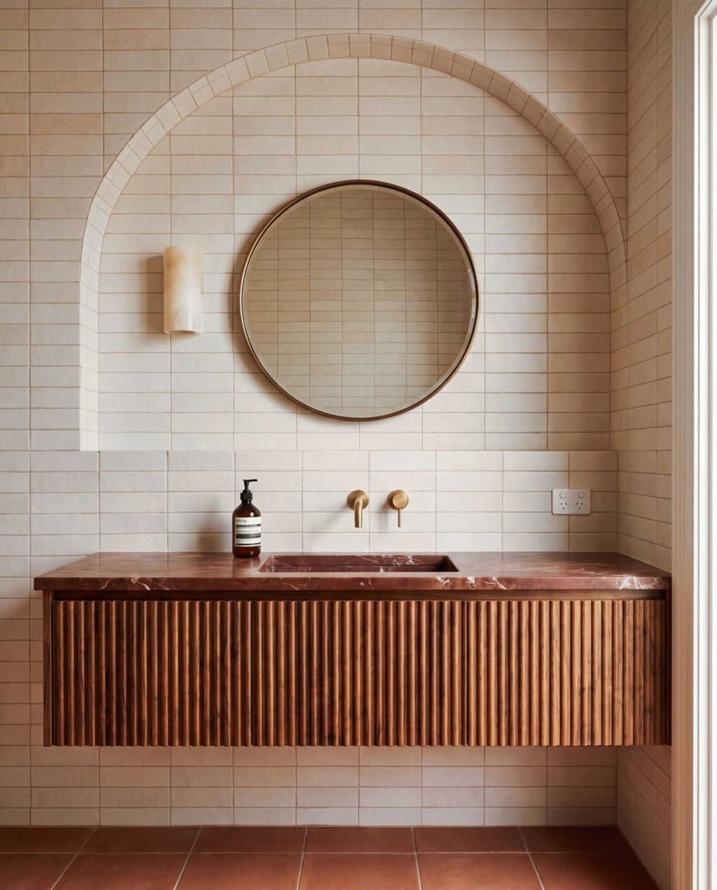Confetto Bone Matt 50x150 tiles in a powder