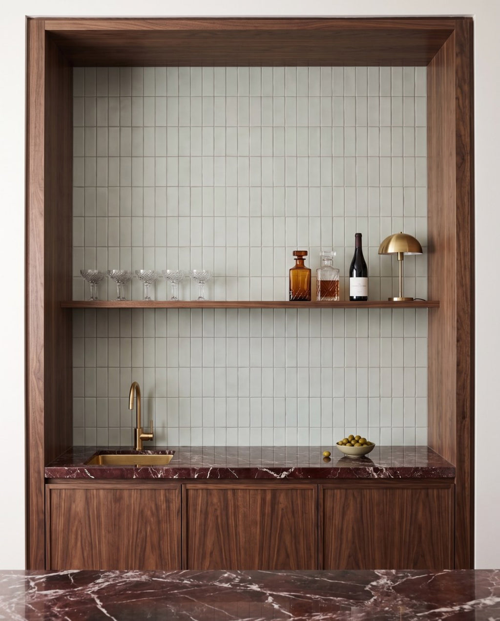 Confetto Azzurro Matt 50x150 tiles in a room