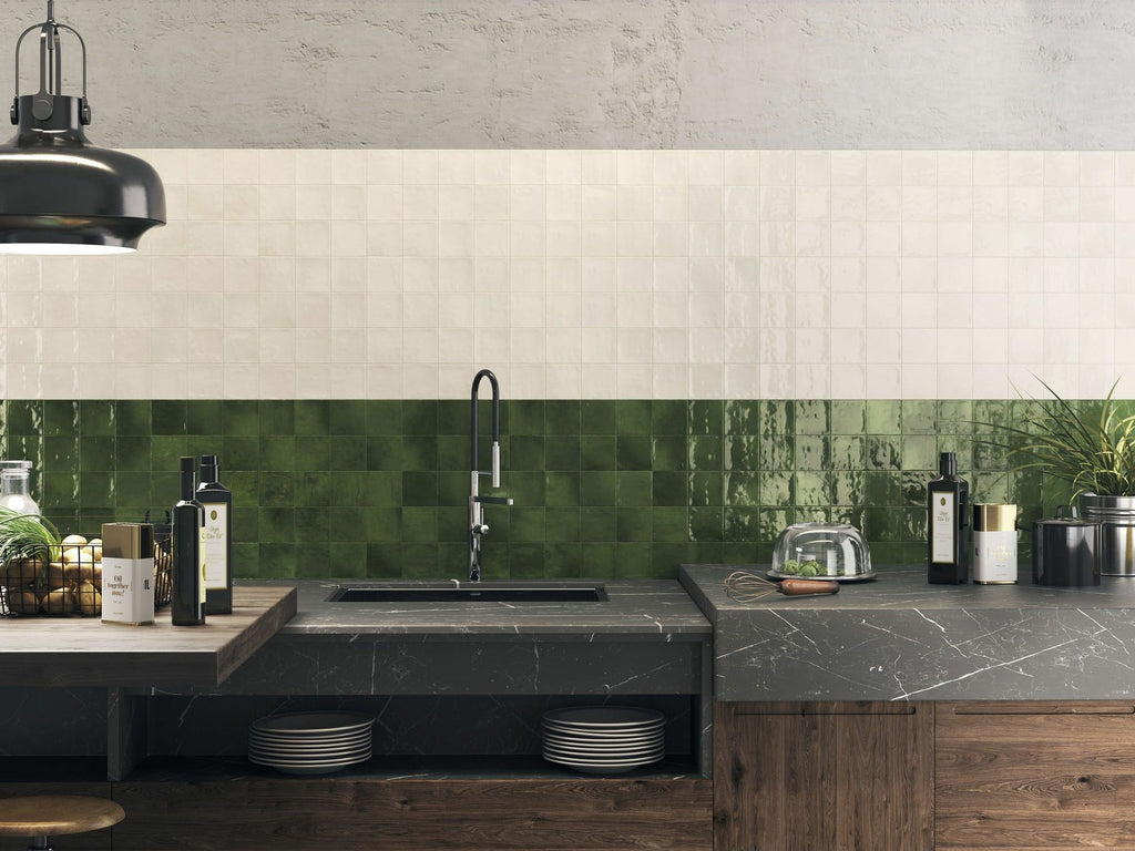 Bella Olive 2 Gloss 100x100 tiles