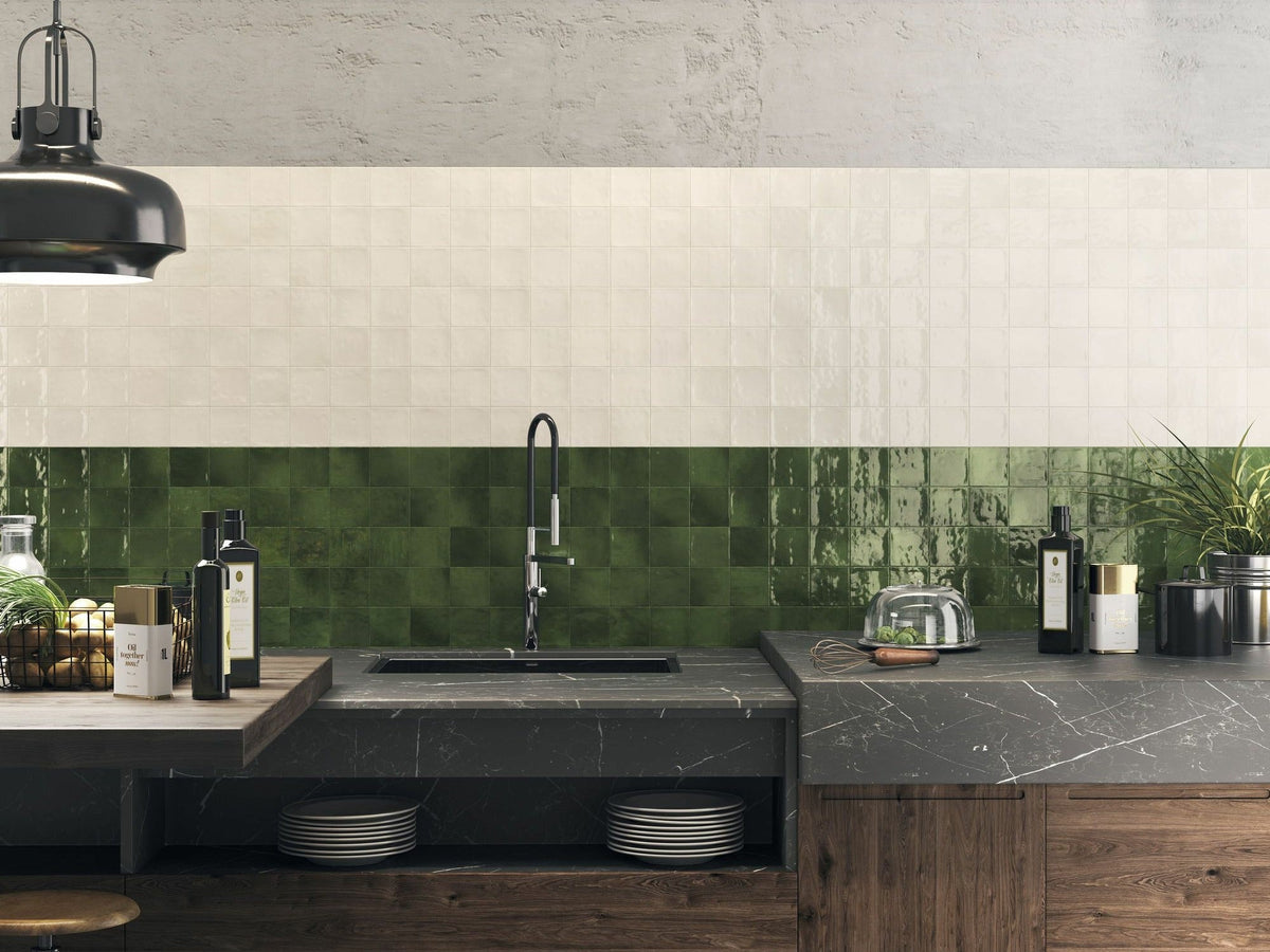 Bella Olive 2 Gloss 100x100 tiles