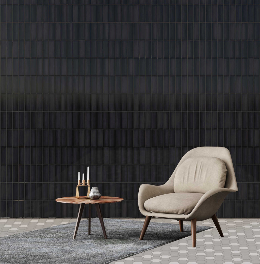 Babele Lava Anthracite Gloss 65x200 tile