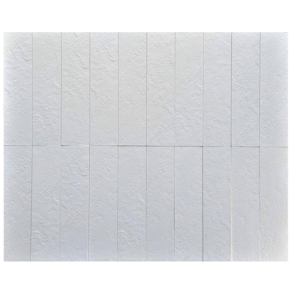 Bacchus White 70% Textured Porcelain Honed 75x300 tile