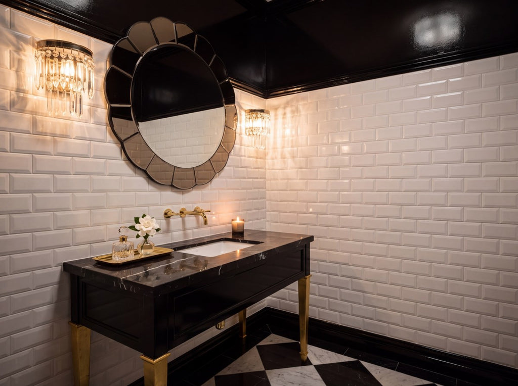 Bega White Bevelled Gloss 100x200 tile