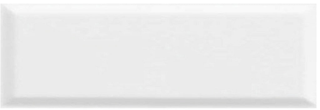 Bega White Bevelled Gloss 100x300 tile