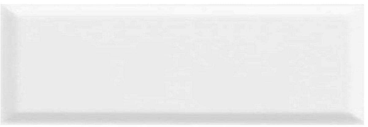 Bega White Bevelled Gloss 100x300 tile