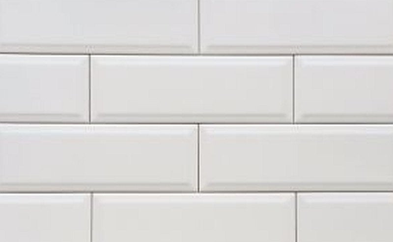 Bega White Bevelled Matt 100x300 tile