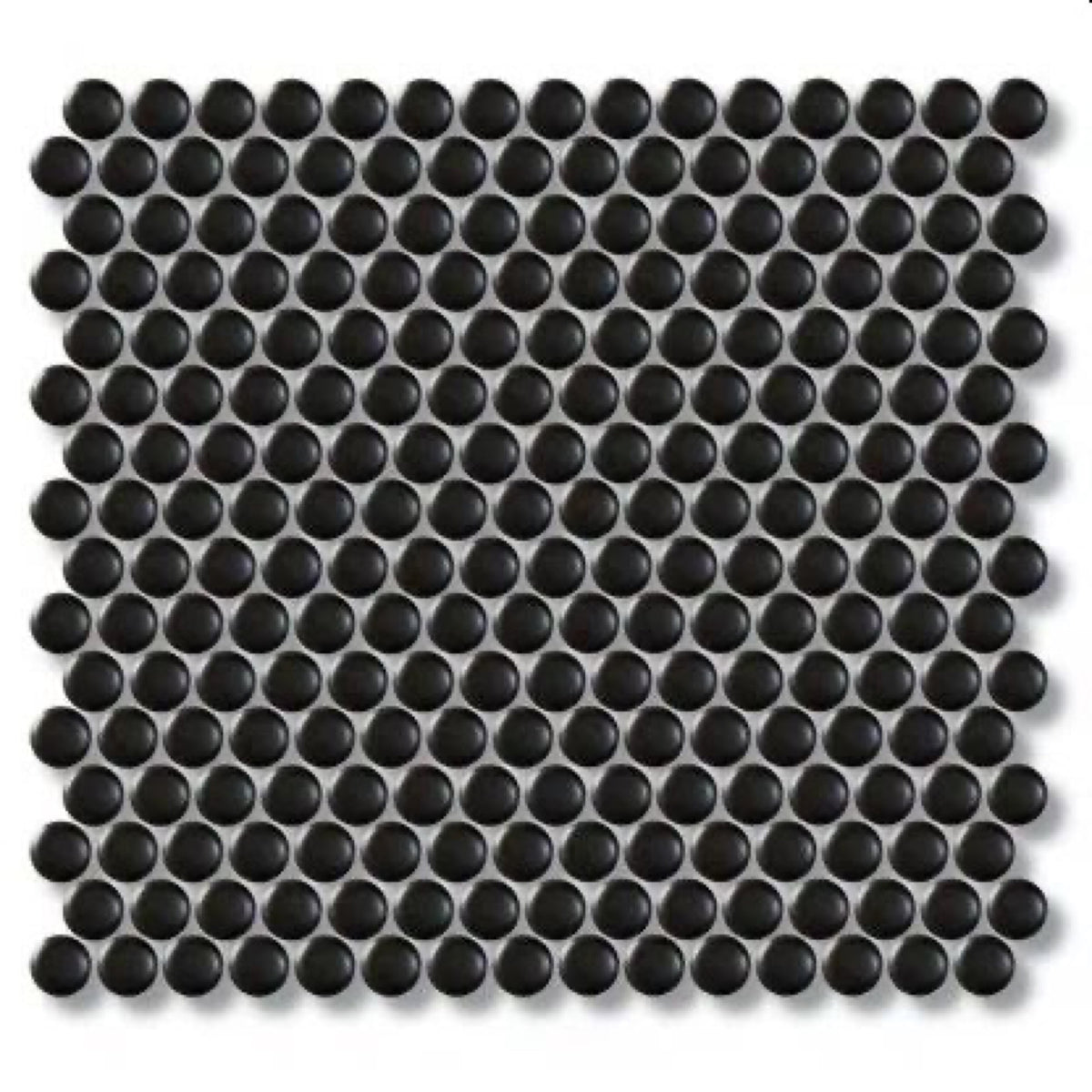 Black Penny Gloss Mosaic Sheet 305x320 tile