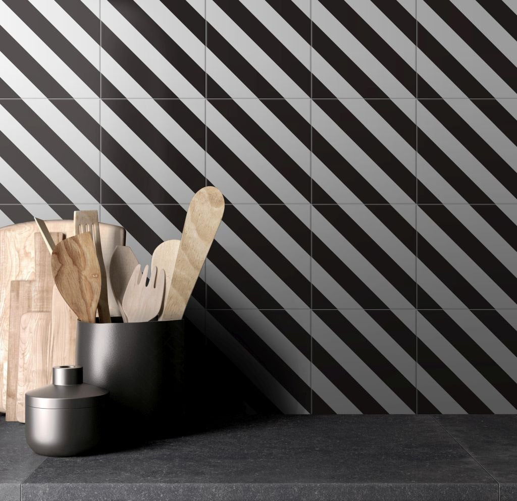 Black & White Terrace Matt 200x200 tile