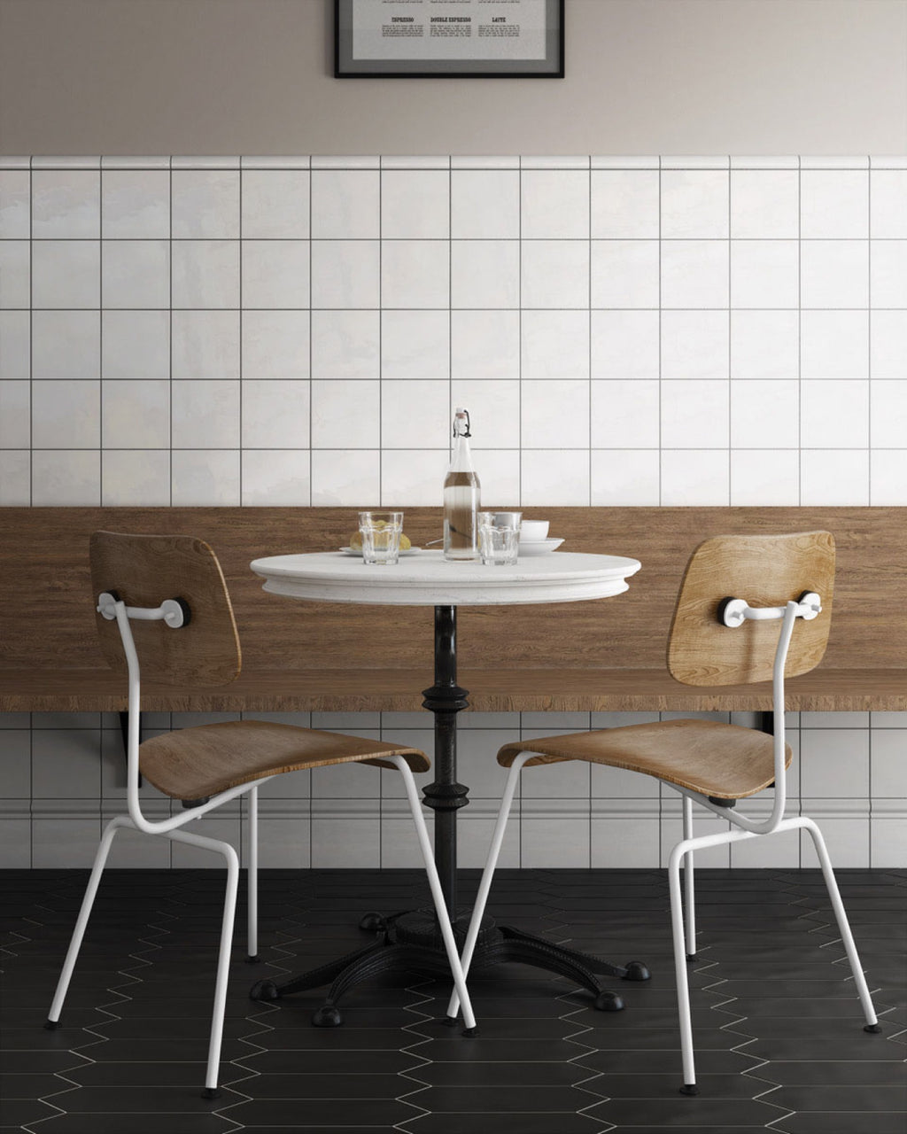 Blanco Matt 150x150 tile