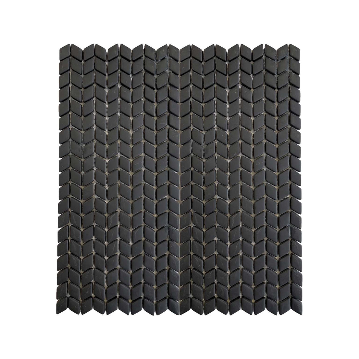 Chevron Black Glass Matt 60x120 Mosaic tile