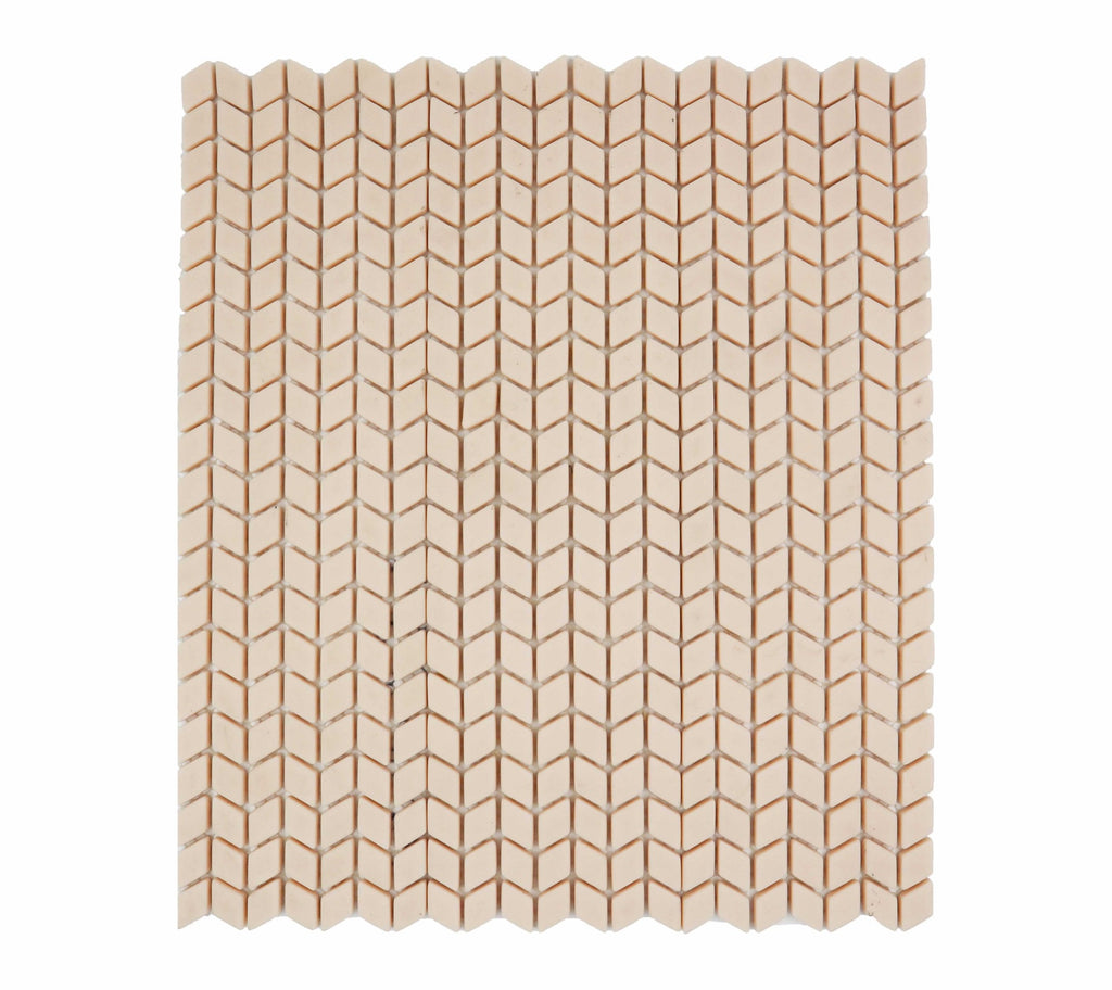 Chevron Pink Glass Matt 60x120 Mosaic tile
