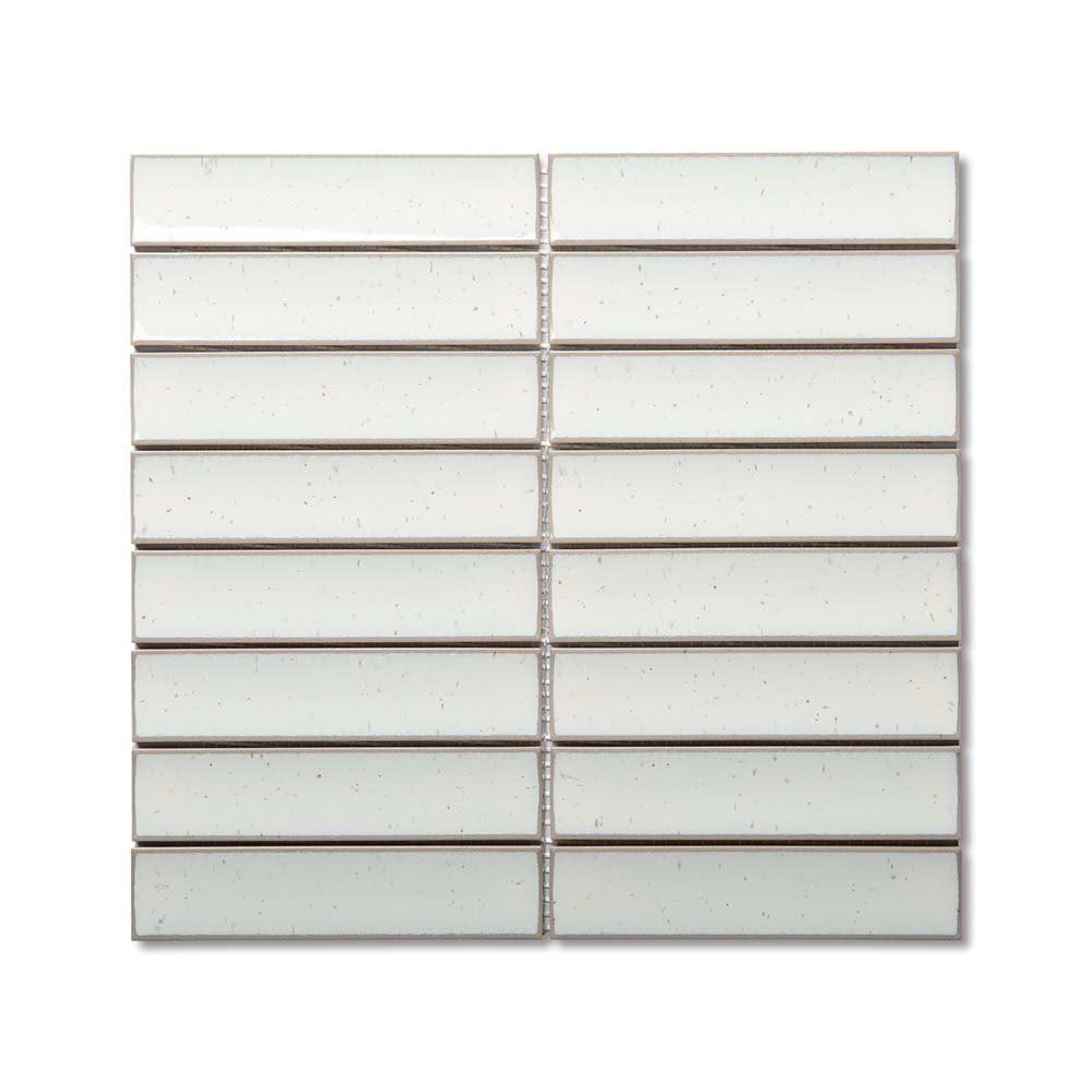 Cloud Speckle Venetian Bamboo Gloss 32.5x145 Finger Mosaic tile