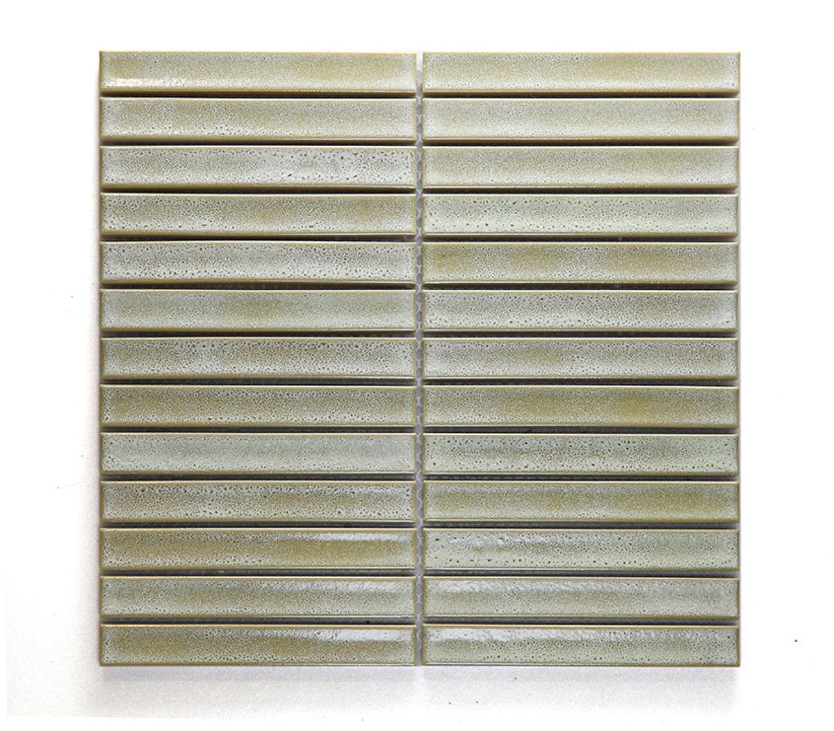 Concave Kuro Wheat Gloss 20x145 Finger Mosaic tile