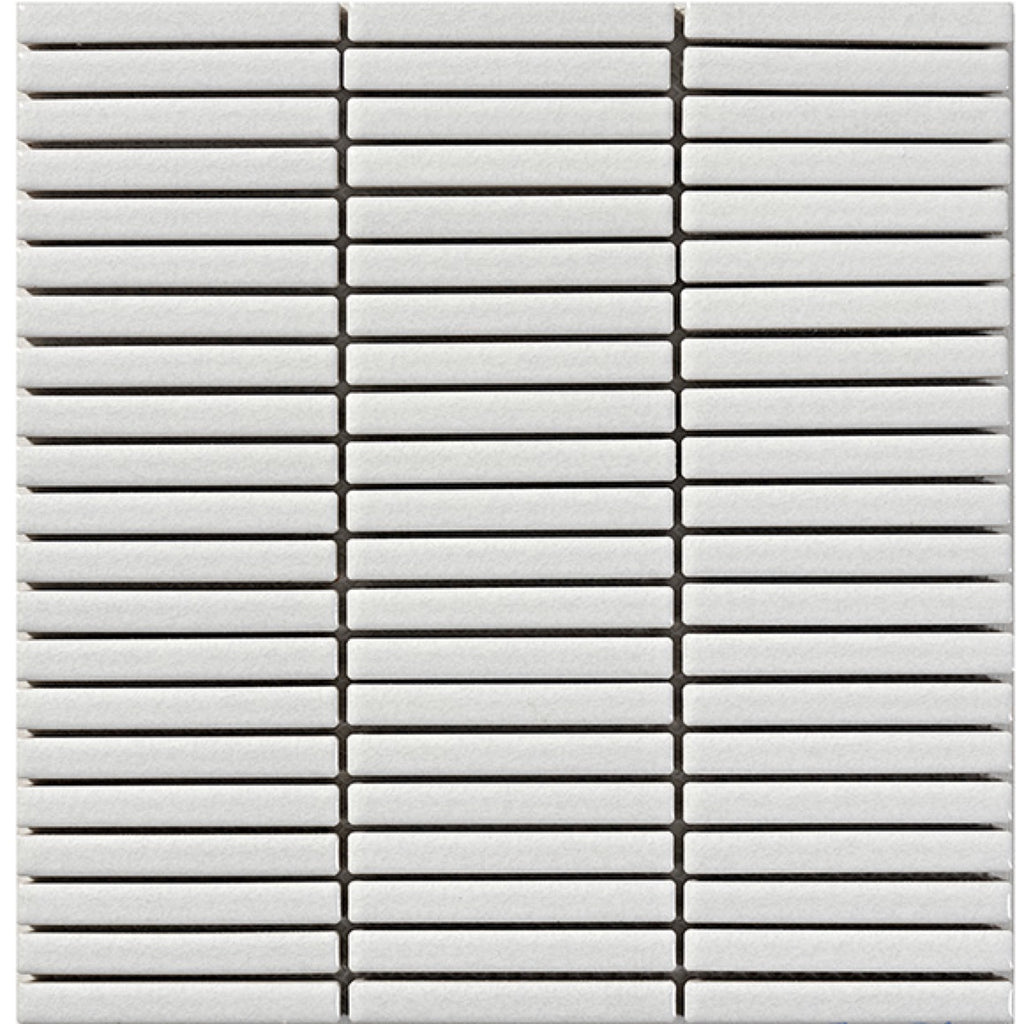 Crystal Glaze Shell White Porcelain Glazed 12x92 Finger Mosaic tile