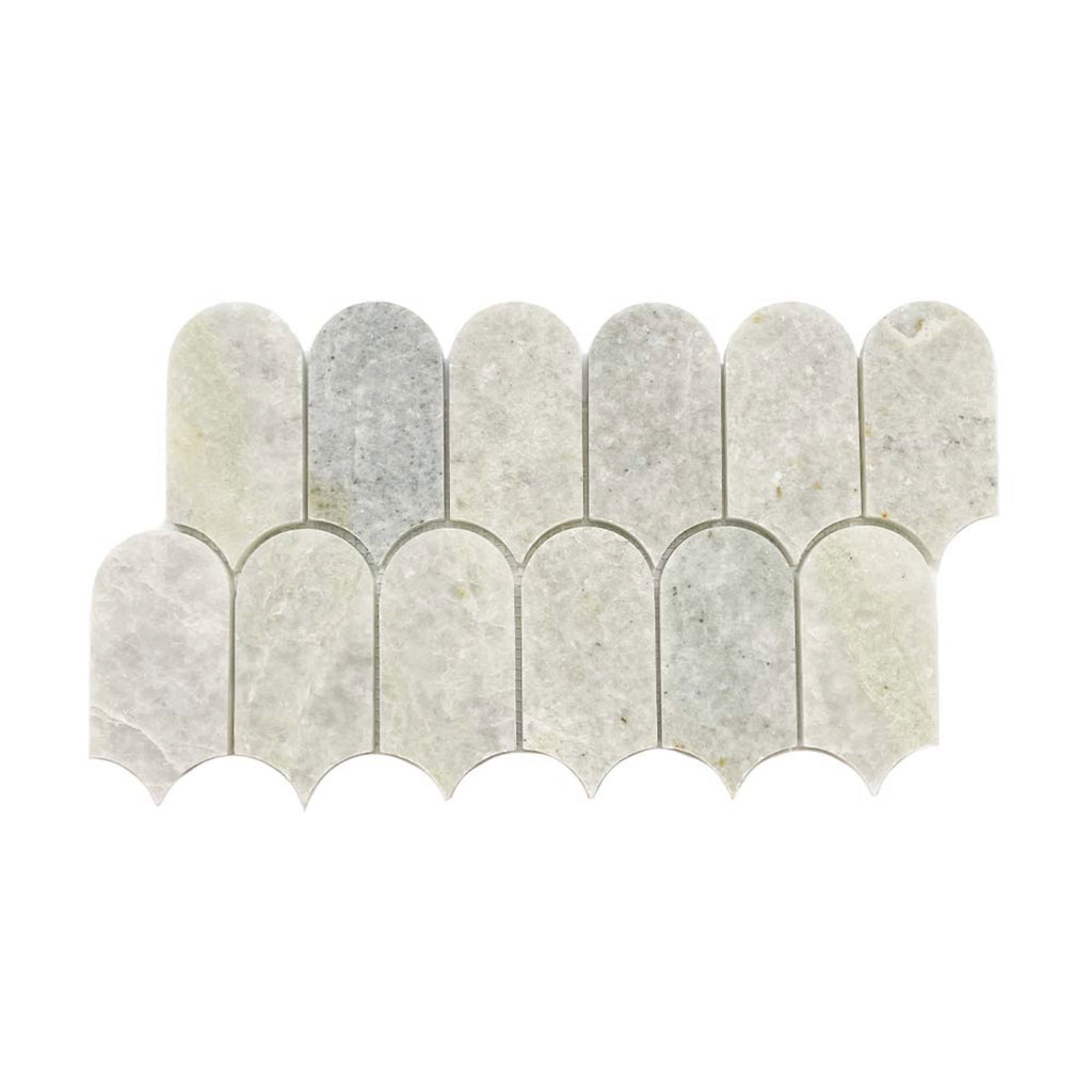 Fishscale Ming Green Honed 50.8x103.4 Mosaic tile