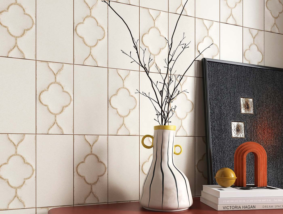 Formaviva Botanic Pergamena Gloss 125x250 tiles in a room