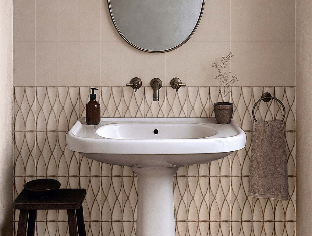 Formaviva Woven Tufo Glazed 125x250 tiles in a room