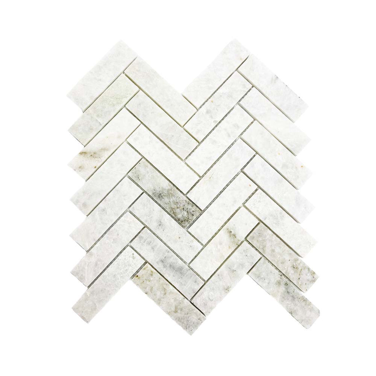 Herringbone Ming Green Honed 30x100 Mosaic tile