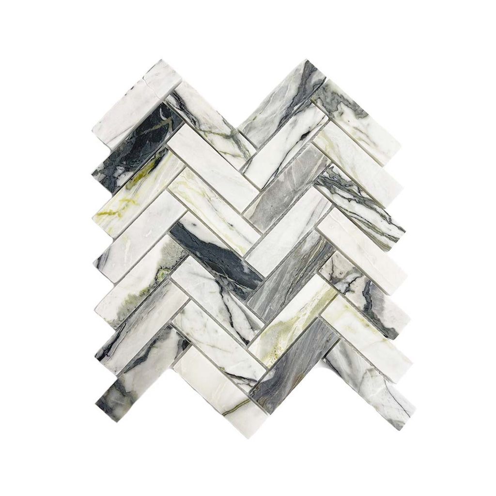 Herringbone Pearl Jade Honed 30x100 Mosaic tile
