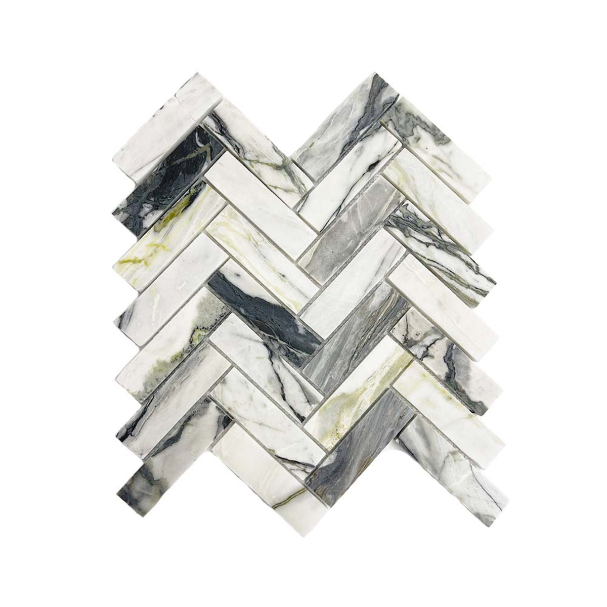 Herringbone Pearl Jade Honed 30x100 Mosaic tile