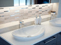 Light Grey Silver Stone & Chrome 150x980 Mosaic tile
