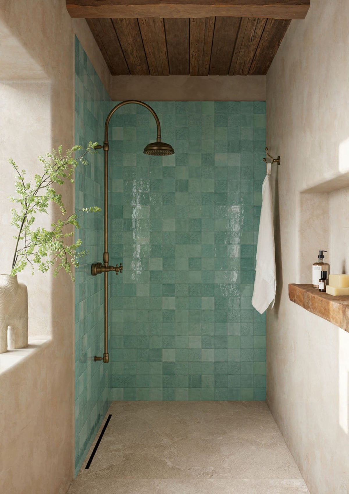 Luna Turquoise Gloss 100x100 tile