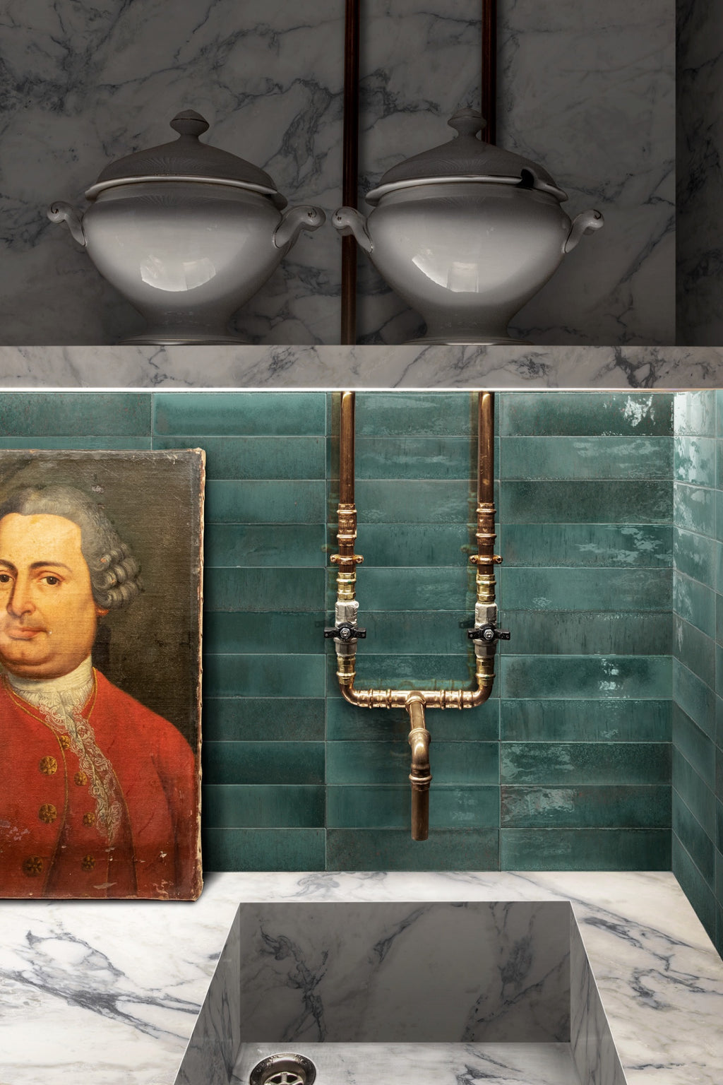Luna Turquoise Gloss 60x240 tile