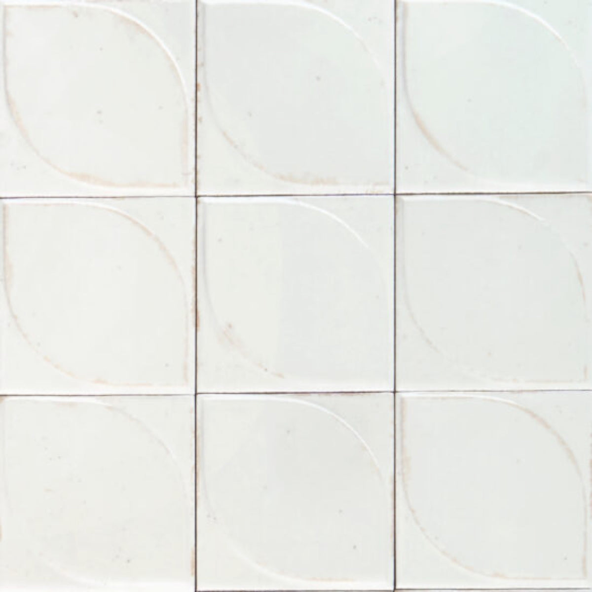 Luna White 3D Dew Gloss 100x100 tile