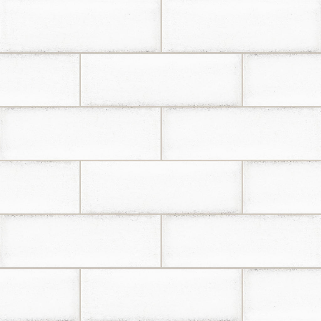 Babele Bianco Gloss 65x200, true-scale swatch: 400 x 400 mm of wall at real size