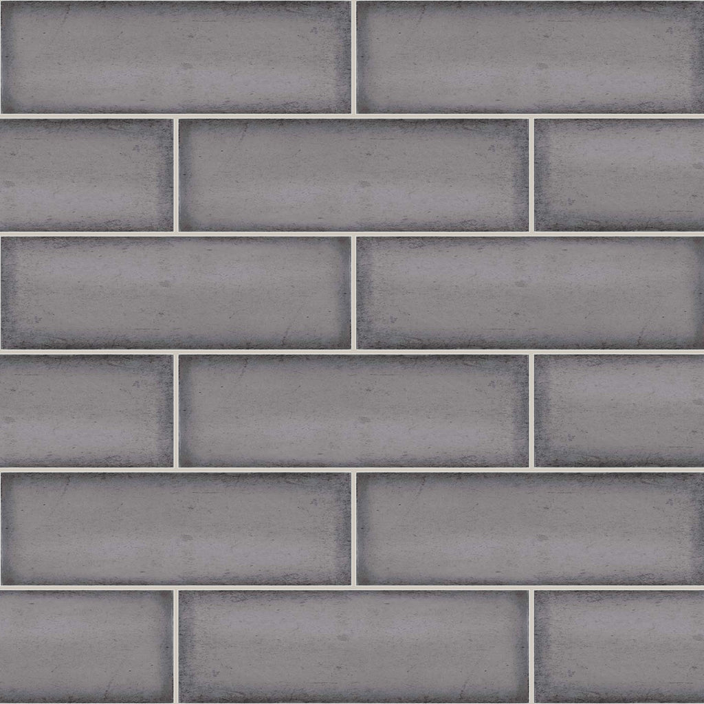 Babele Cenere Grey Gloss 65x200, true-scale swatch: 400 x 400 mm of wall at real size