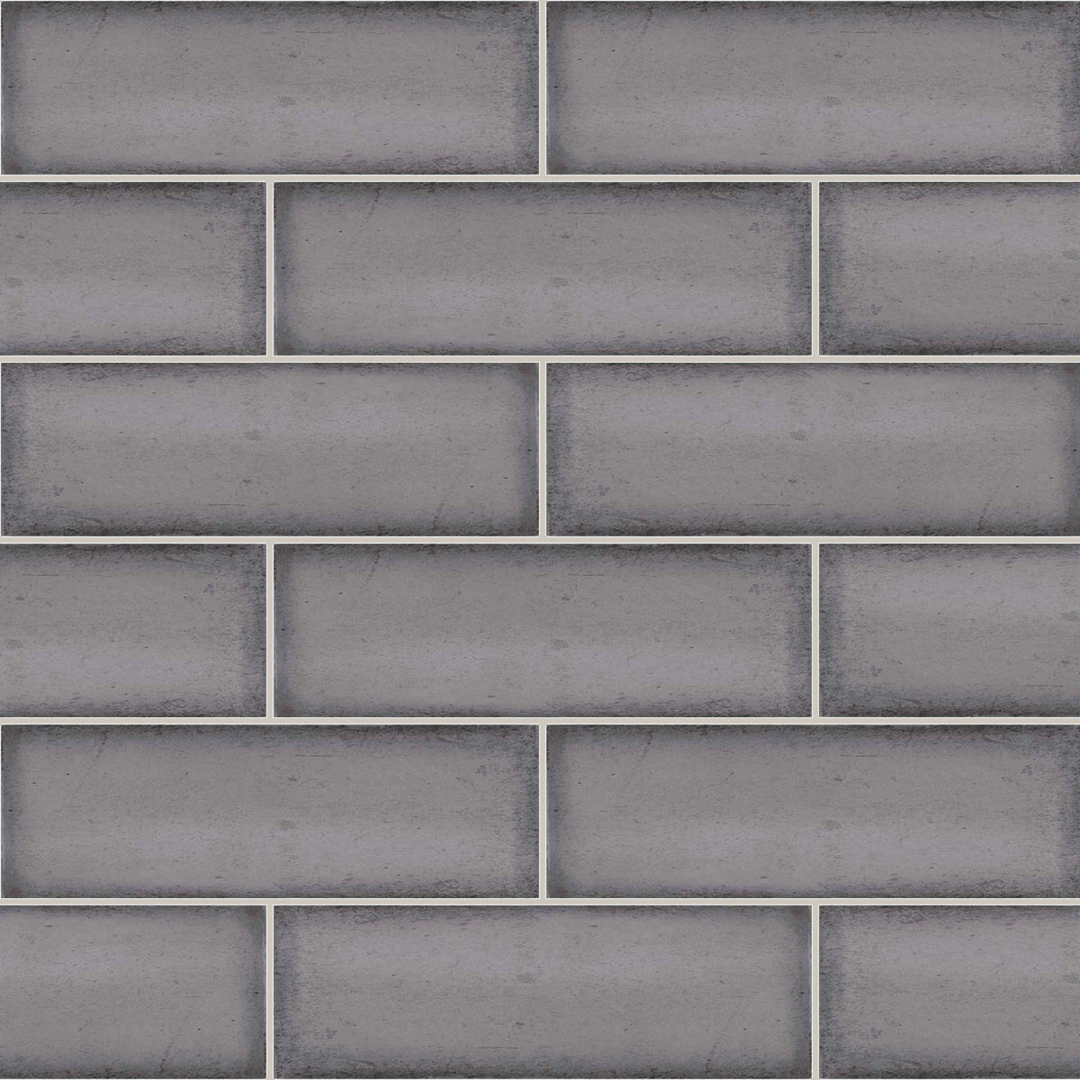 Babele Cenere Grey Gloss 65x200, true-scale swatch: 400 x 400 mm of wall at real size