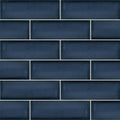 Babele Oltremare Blue Gloss 65x200, true-scale swatch: 400 x 400 mm of wall at real size