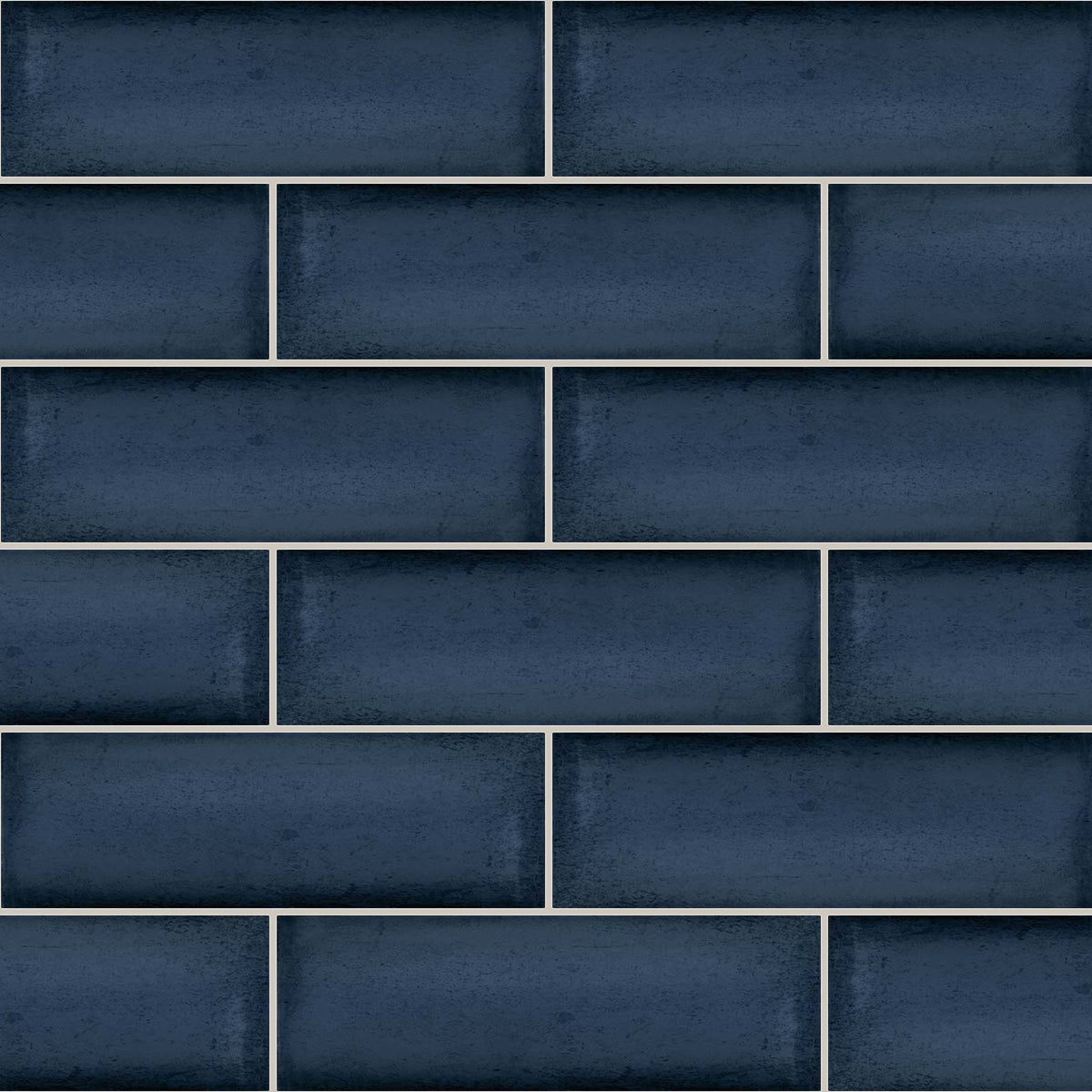 Babele Oltremare Blue Gloss 65x200, true-scale swatch: 400 x 400 mm of wall at real size