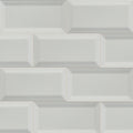 Bega White Bevelled Matt 100x200, true-scale swatch: 400 x 400 mm of wall at real size