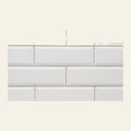 Bega White Bevelled Matt 100x300, tiles laid together