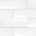 Bega White Matt 100x300, true-scale swatch: 400 x 400 mm of wall at real size