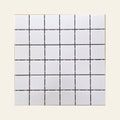Bega White Matt 48x48 Mosaic, true-scale swatch: 400 x 400 mm of wall at real size