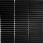 Belah Black Opal Finger Mosaic Matt 12.8x95, tiles laid together