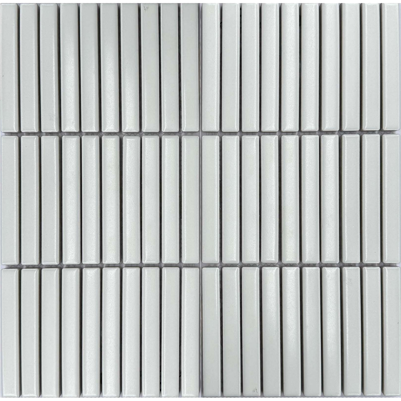 Belah White Opal Finger Mosaic Matt 12.8x95